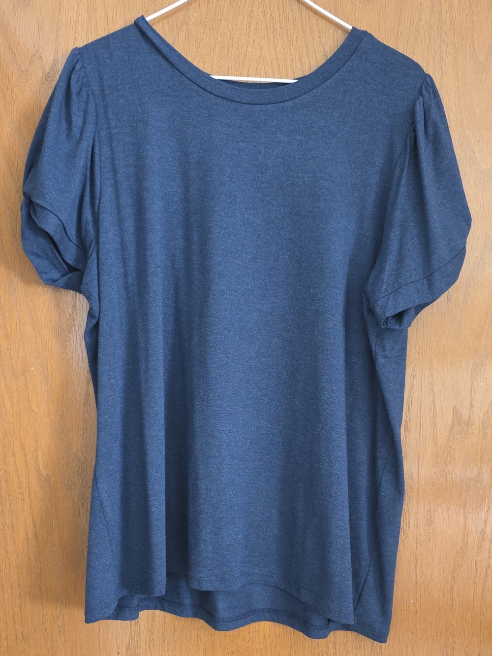 Market & Spruce Navy Puff-Sleeve Tee